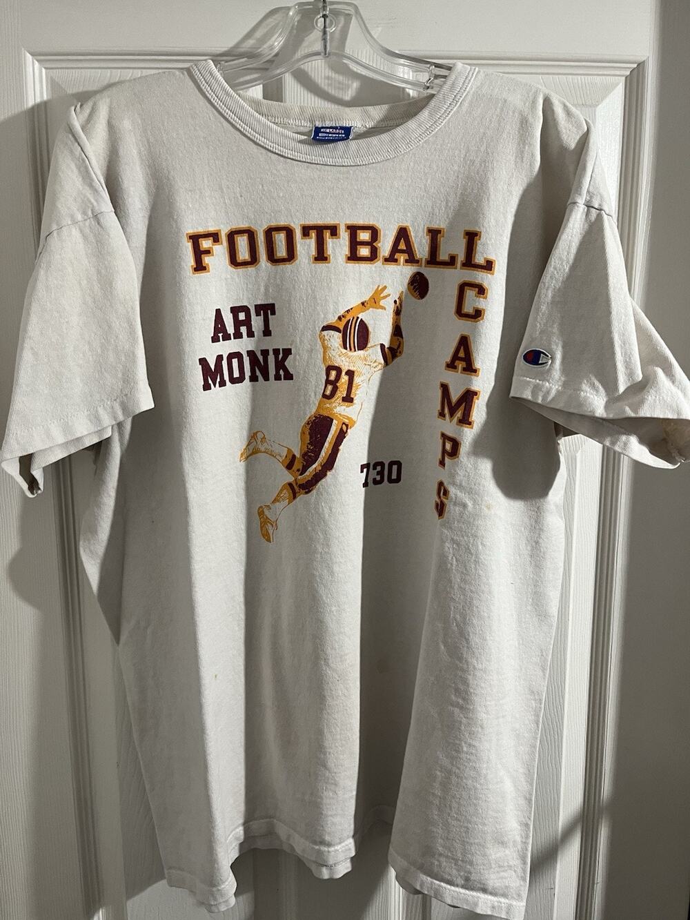 Vintage Art Monk Football Camp Shirt Sz 2XL Champion NFL